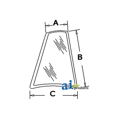 A & I Products Glass, Rear, Quarter (RH) 55.5" x38" x6" A-D126204